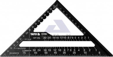 Trojúhelník ALU multifunkční 180mm - černý